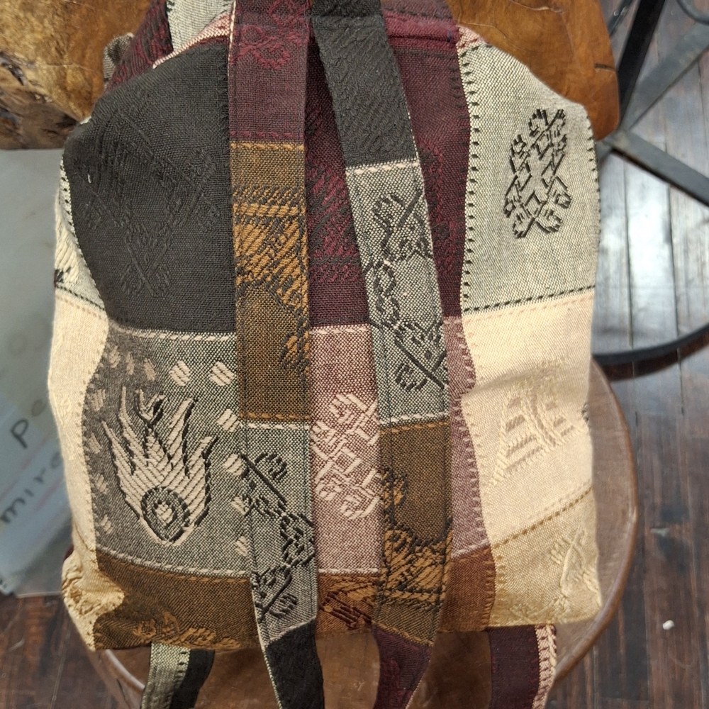 Embroidered Patchwork Backpack - image 3